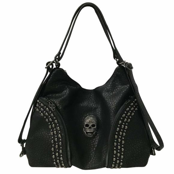 Over-Size Studded Skull Shoulder Bag And Men, 3 Ways Multifunction >:( - Picture 1 of 5